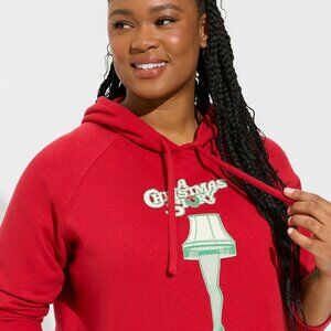 Torrid - A Christmas Story Cozy Fleece Hoodie in Jester Red​​​​​